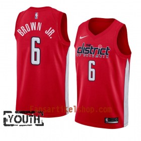 Washington Wizards Trikot Troy Brown Jr. 6 2018-19 Nike Rot Swingman - Kinder